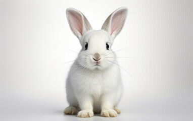 Fototapeta premium Portrait of rabbit or bunny isolated on white background