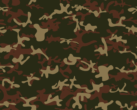 Camouflage Military Vector. Seamless Splash. Woodland Tree Paint. Vector Green Pattern. Urban Camo Print. Camo Green Canvas. Hunter Abstract Camouflage. Digital Khaki Camouflage. Brown Repeat Pattern.
