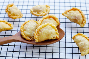 Mini curry puff. Thai dessert