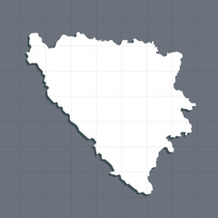 Vector map Bosnia and Herzegovina, template