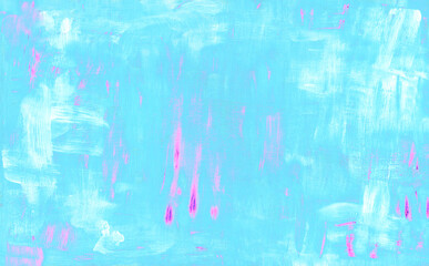 Blue abstract acryl painting background. Grunge pattern