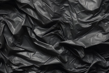 Wrinkled plastic wrap texture on a black_background