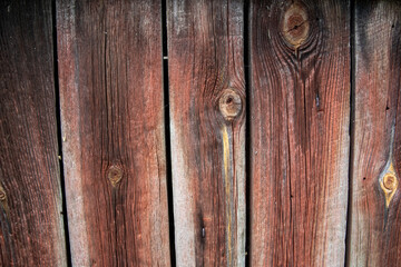 Naklejka premium Red wooden wall background