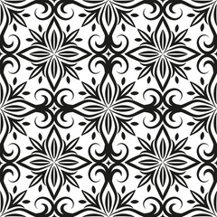 Damask seamless pattern. Vector background with abstract ornament for fabric, textile, wallpaper, wrapping