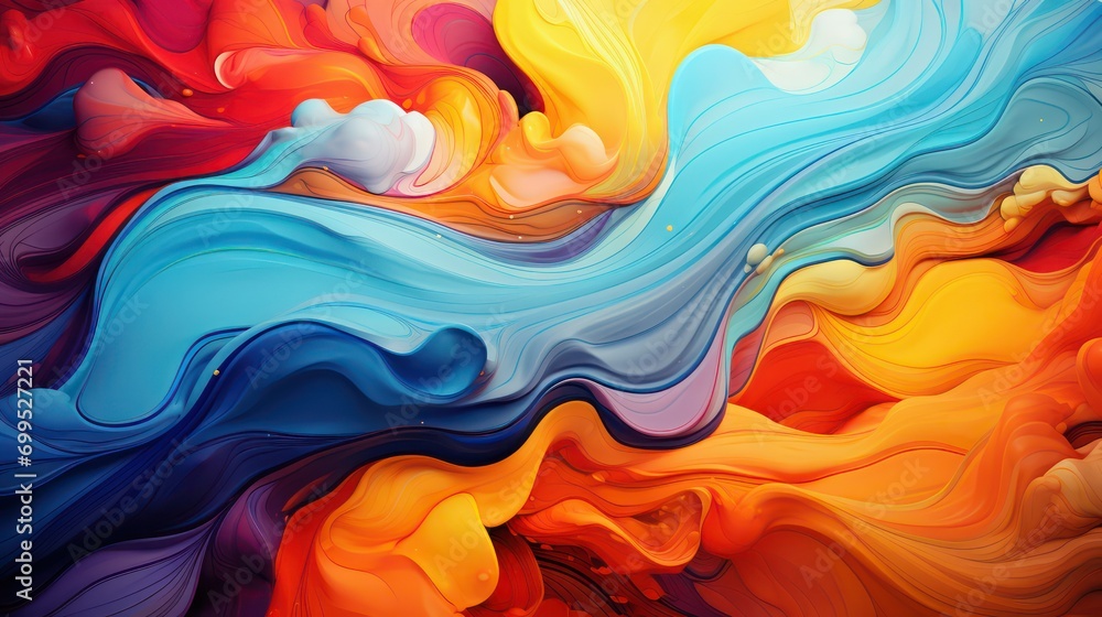 Poster abstract colorful background with waves
