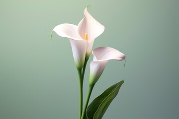 A picture that shows Calla lily flower, in reality style, soft background