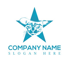 Obraz premium Cat logo design vector Illustration, Cat icon design, pet care vector template