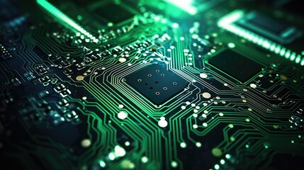 Obraz premium Intricate Circuitry Artwork high definition 8K detailed matrix style