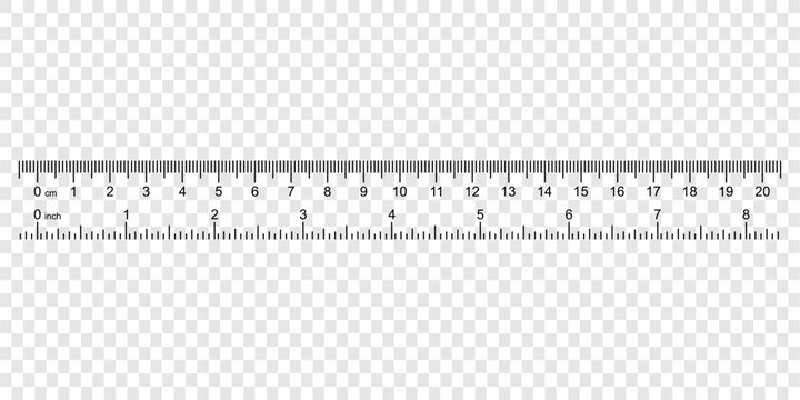 ruler with numbers for measuring length