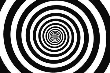 Fototapeta premium Spirala biało czarna, wir, tunel, głębia, perspektywa, tło, abstrakcja