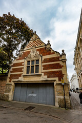 Travel the UK. Cambridge, narrow street in old town