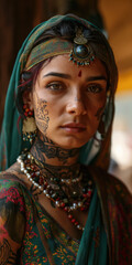 Fototapeta premium Mughal tattoos a womanly goddess