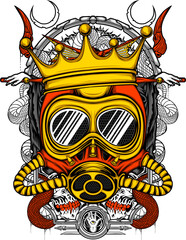 cultural full face mask illustration