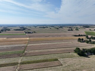 Obszary rolnicze, gdzie jest świeże powietrze świeżą żywność od małych lokalnych gospodarstw, ekologiczna polska wieś. 