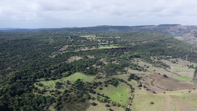 survol du centre de la Sardaigne