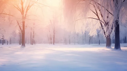 Fotobehang landscape in a winter © Fauzia