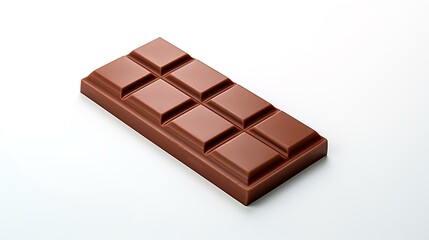 Chocolate bar isolated on white background. 3d render illustration.