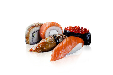 sushi set on white or png background nigiri sushi close up