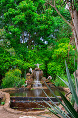 Stunning garden in an African savannah lodge, Hazyview, South Africa