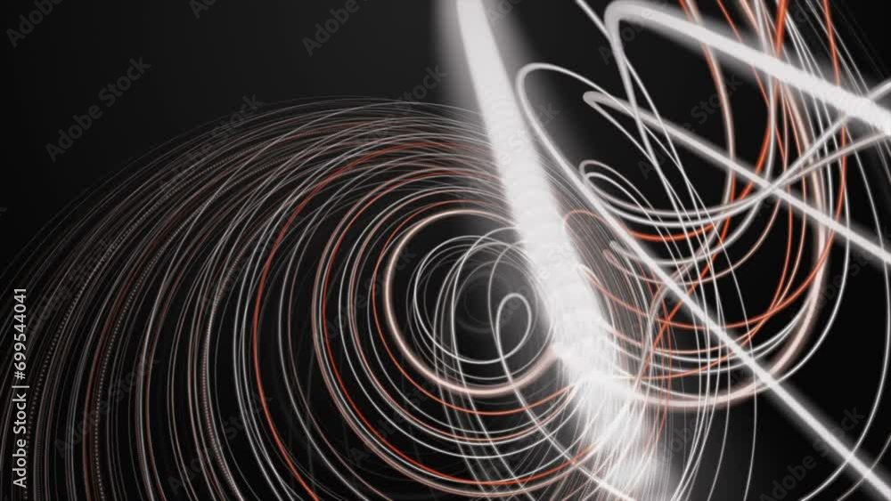 Poster futuristic video animation with stripe wave object in slow motion, 4096x2304 loop 4k