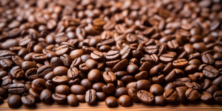 Aromatic Cup of Dark Roasted Coffee Beans and Raw Coffee Beans. Generative AI