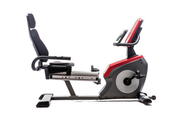 modern exercise bike with a sleek grey body frame and black accents