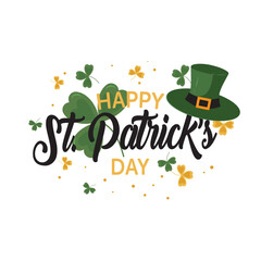 Naklejka premium St Patrick's Day label on a transparent background. It is a vector illustration.
