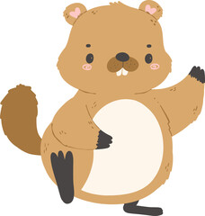 Cute Groundhog illustration