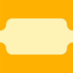 The frame and background are yellow in color. Blank clean vector template.