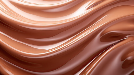 An abstract milk chocolate canvas with a ripple effect, simulating the rich and tempting surface of a chocolate lake Ai Generative