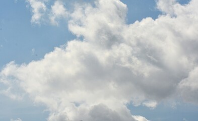 Obraz premium background photo of white clouds and blue sky