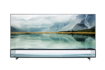 modern flat-screen television with a minimalist design and a thin bezel