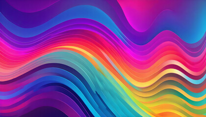 abstract colorful wavy background. Ai Generative 