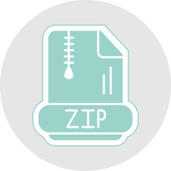 Obraz premium Zip Icon