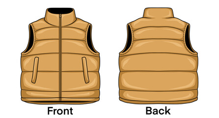 High quality vector | Vest front and back mock, suitable for your fashion business because it can be changed again.