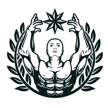 Vector High quality | Logo for sports fans in the field of body muscle training.