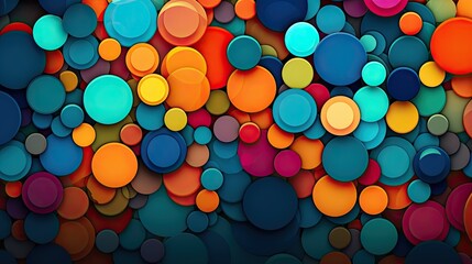 Circle abstract background. Generative AI