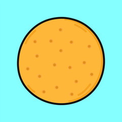 Cookies. Vector hand drawn cartoon kawaii character illustration icon. Isolated on blue background. Cookies character concept