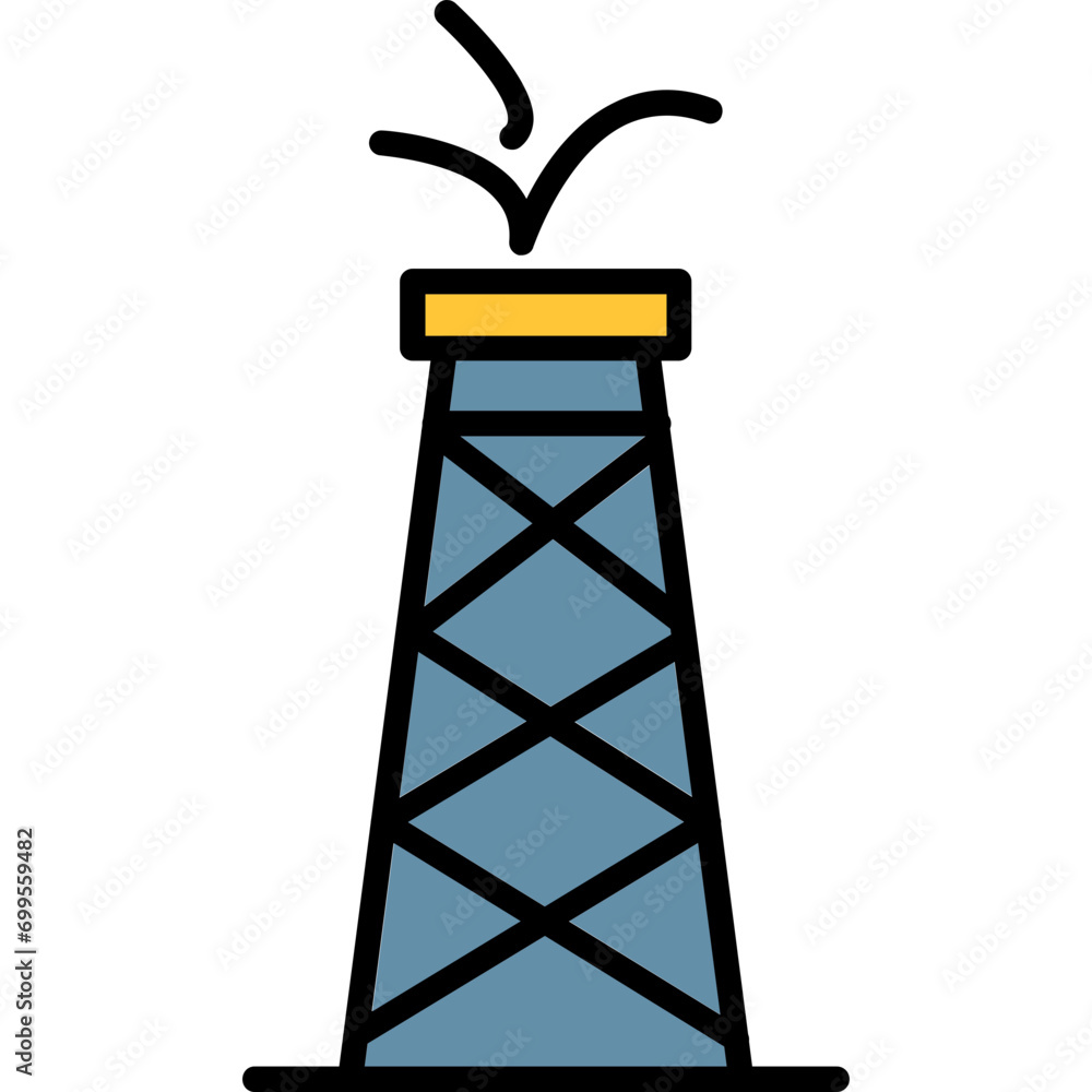 Poster Oil Tower Icon