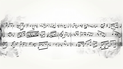 White background symbols of the notes