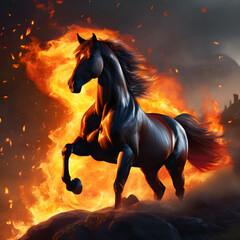 Fiery Pegasus Ascending