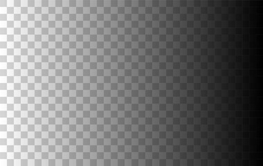 Wallpaper image, imitation of a transparent background, gray and white even squares. Black cover layer with overlap effect. Transparent background for your designs. Seamless pattern. Vector graphic - obrazy, fototapety, plakaty