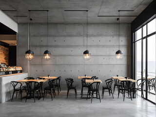 Frame mockup, ISO A paper size. Living room wall poster mockup. Interior mockup with house background. Modern interior design. 3D render, generative ai, cafe