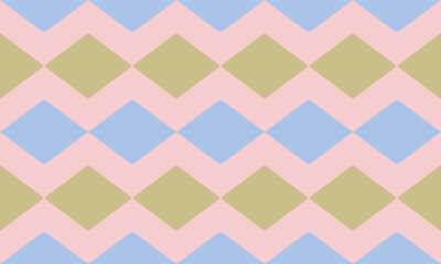 Fototapeta premium seamless geometric pattern with triangles, seamless geometric pattern, Abstract seamless geometric pattern. Geometry gold, blue, and pink triangles grid texture. Chic mosaic strip diamond 