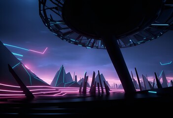 future city in the night