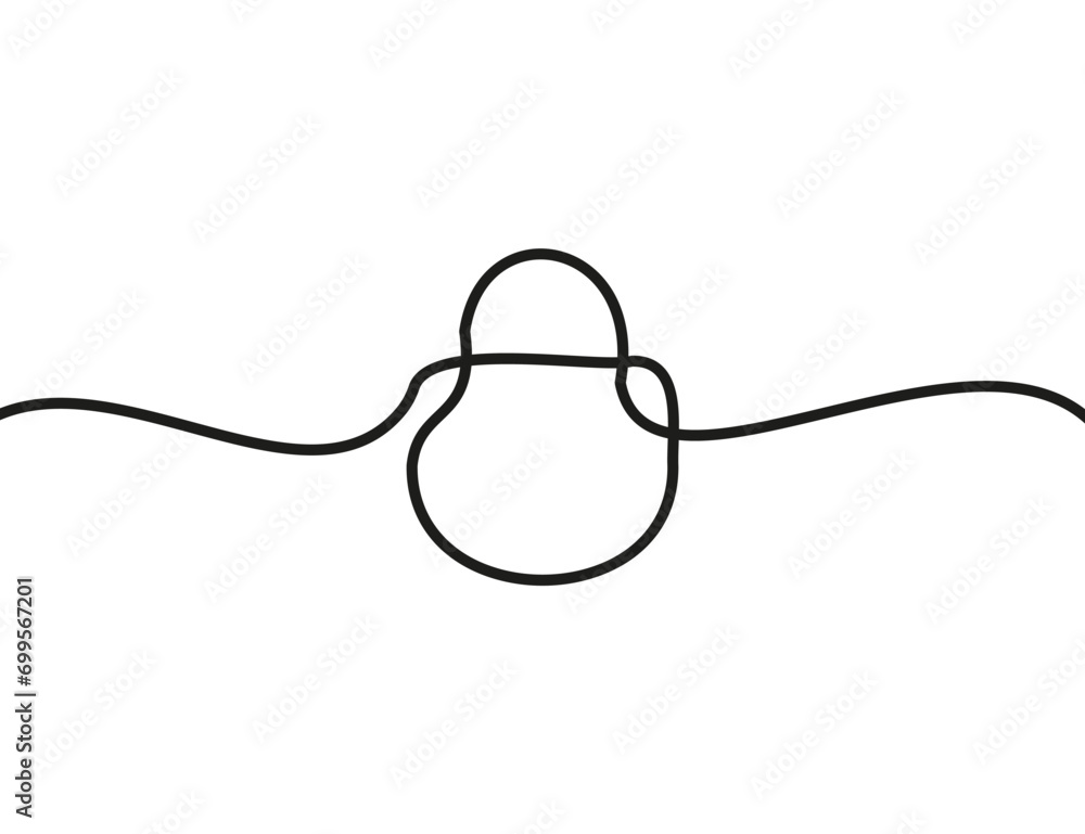 Aufkleber a single-line drawing of a lock. continuous line lock icon. one line icon.
