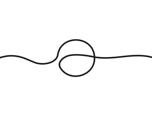 A single-line drawing of a circle. Continuous line circle icon. One line icon.