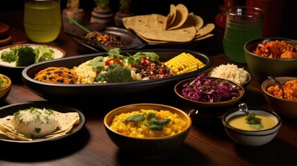 Gourmet Vegan Spread: Artful Arrangement of Plant-Based Delights