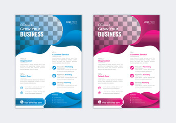 Business Flyer template layout design.
Corporate creative colorful business flyer
poster flyer pamphlet brochure cover design layout space for photo background, vector template design A4 size.