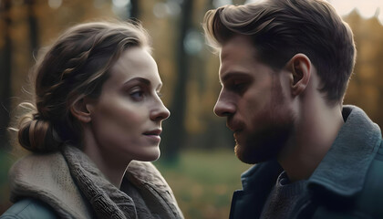 Naklejka premium portrait of a couple